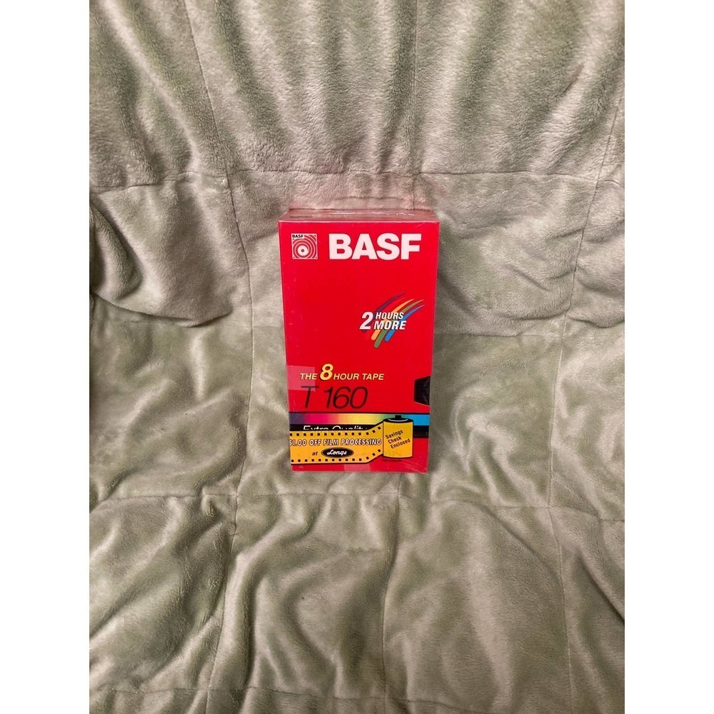 LOT of 2 BASF T160 extra quality blank VHS tapes - New Sealed